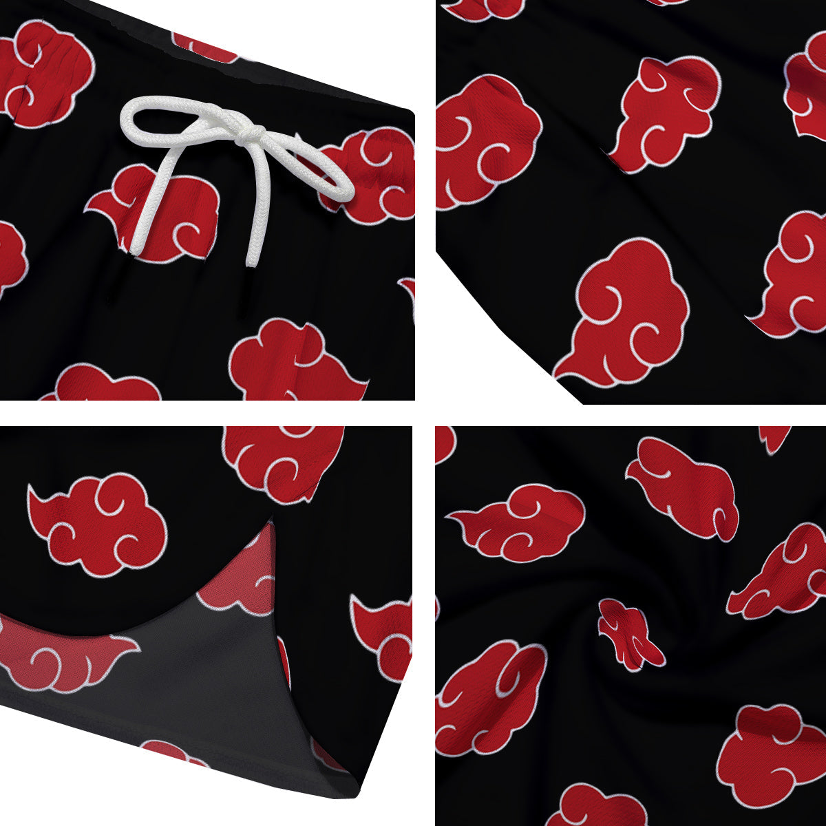 Akatsuki Print Pattern Men's Running Shorts-grizzshop