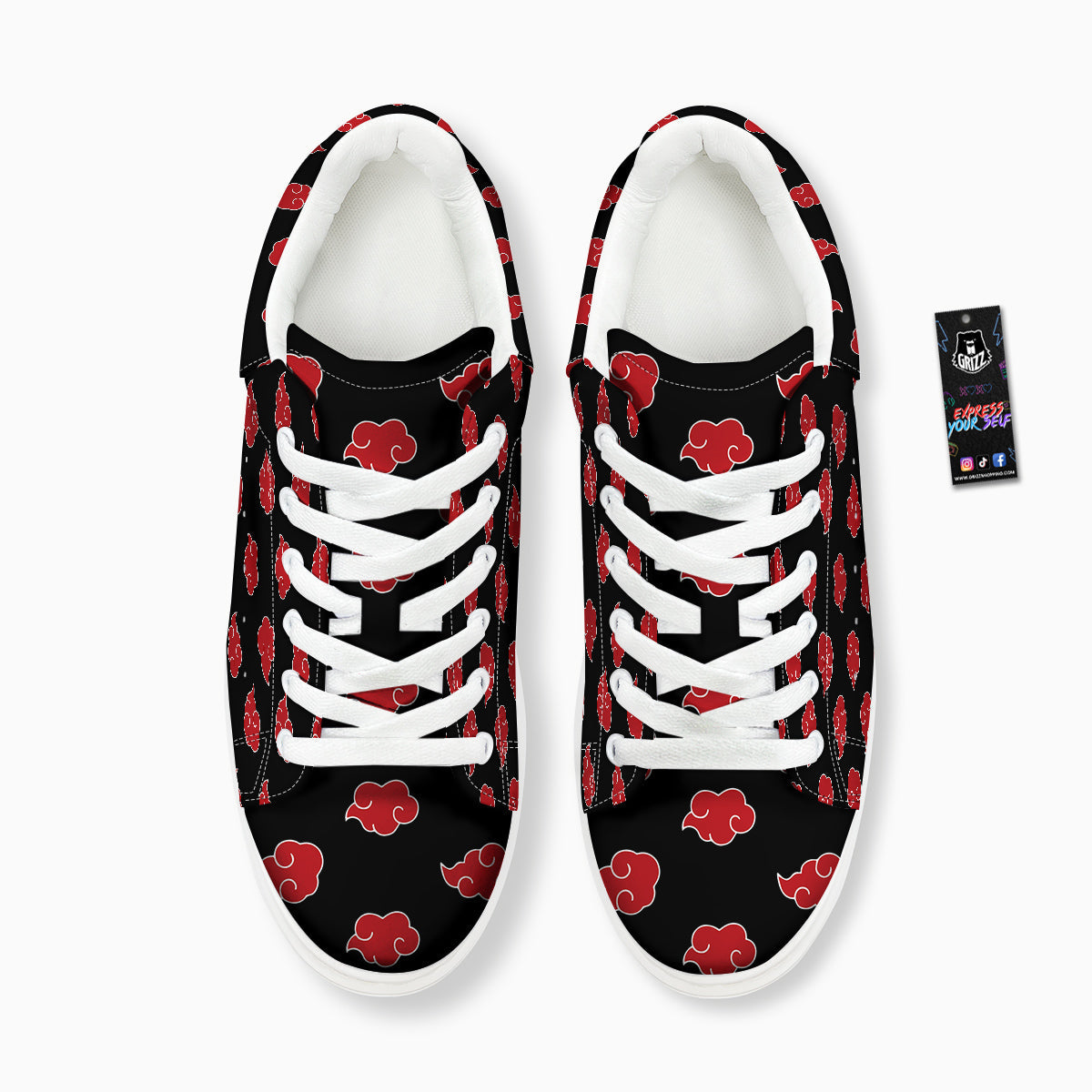 Akatsuki Print Pattern Platform Shoes-grizzshop