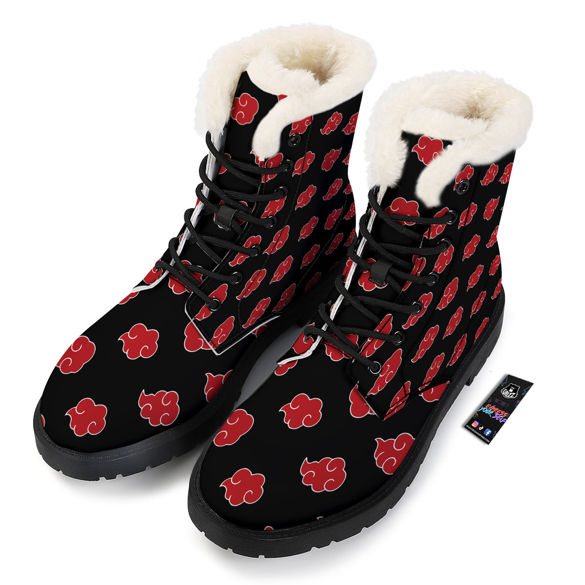 Akatsuki Print Pattern Winter Boots-grizzshop