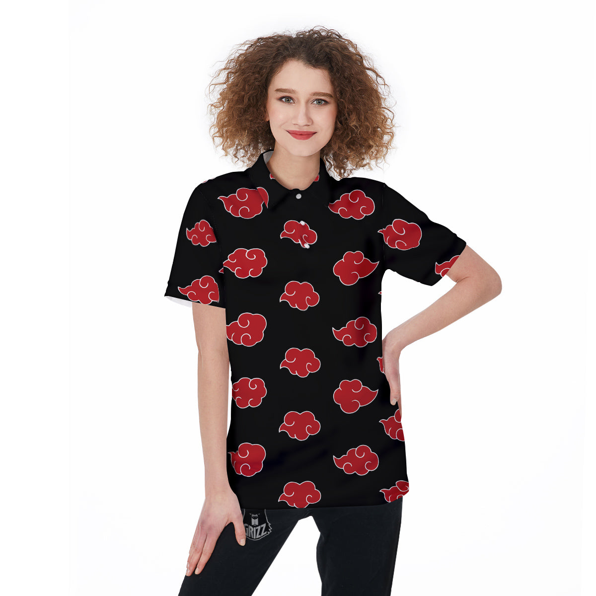 Akatsuki Print Pattern Women's Golf Shirts-grizzshop