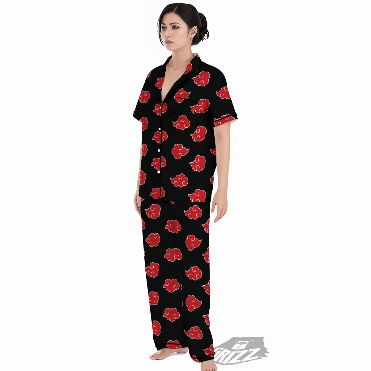 Akatsuki Print Pattern Women's Pajamas Set-grizzshop