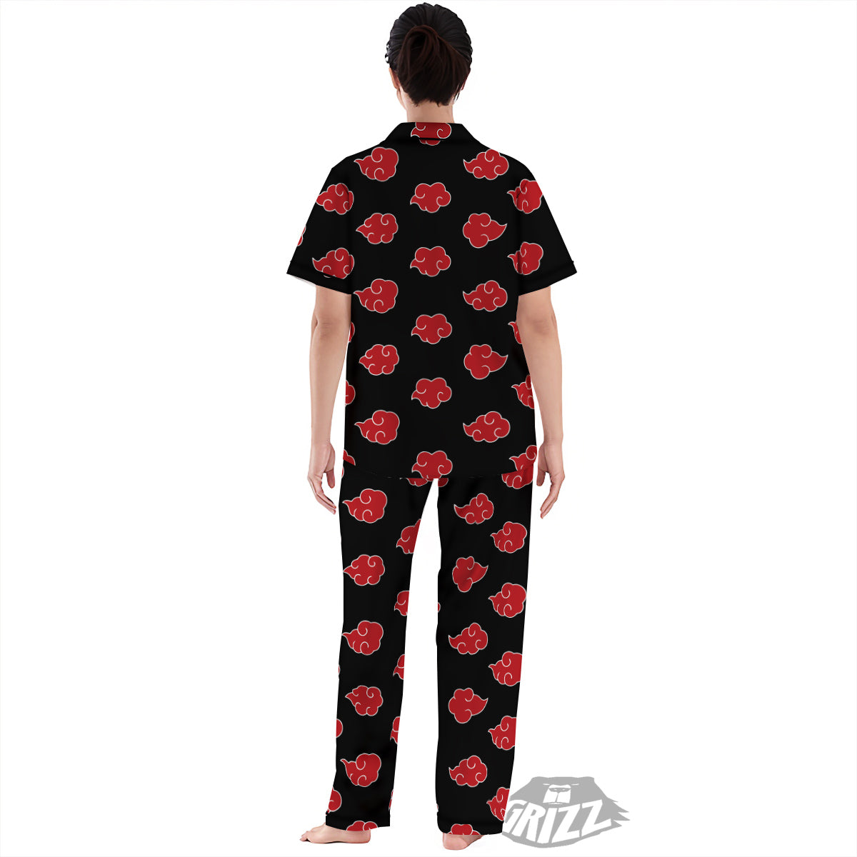 Akatsuki Print Pattern Women's Pajamas Set-grizzshop