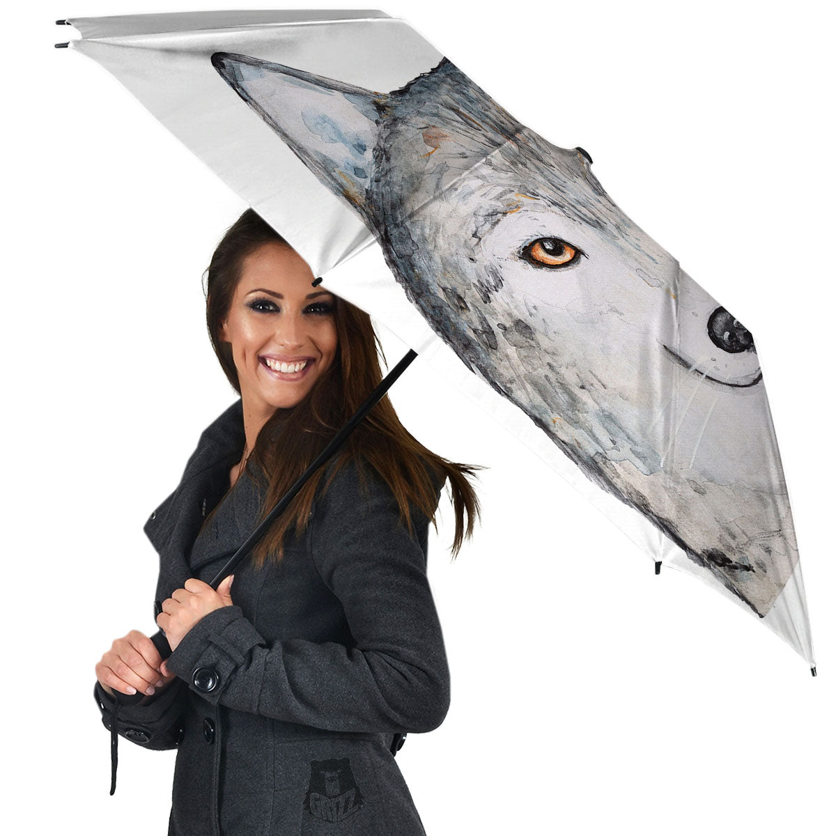 Alaskan Malamute Hand Drawn Print Umbrella-grizzshop