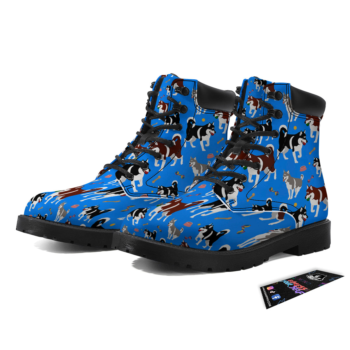 Alaskan Malamute Print Pattern Boots-grizzshop