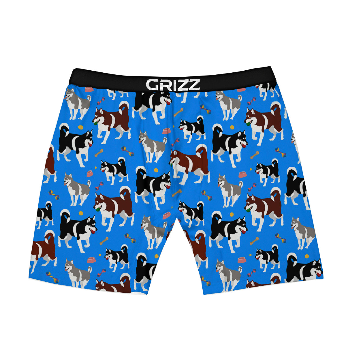 Alaskan Malamute Print Pattern Boxer Briefs-grizzshop