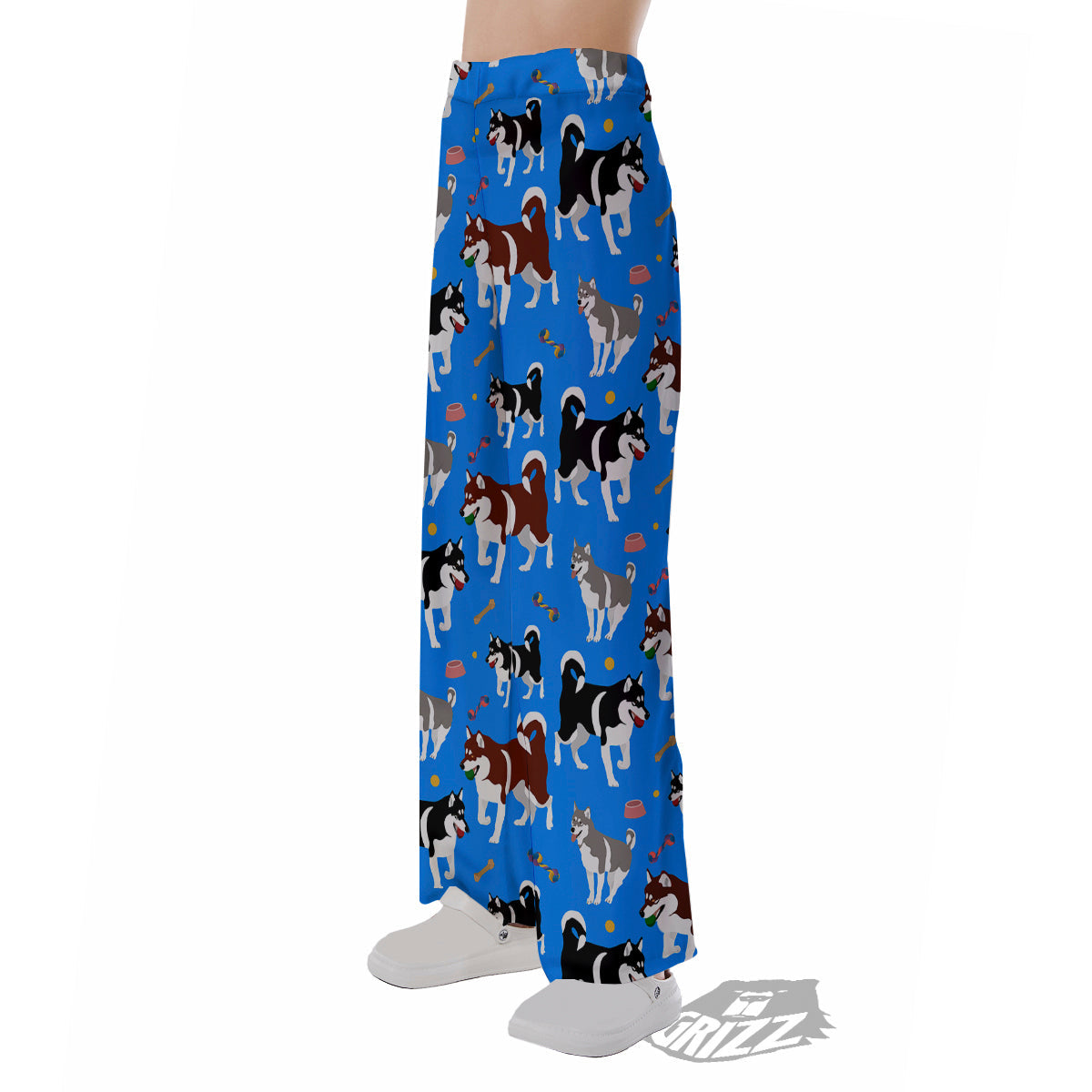 Alaskan Malamute Print Pattern Pajama Pants-grizzshop