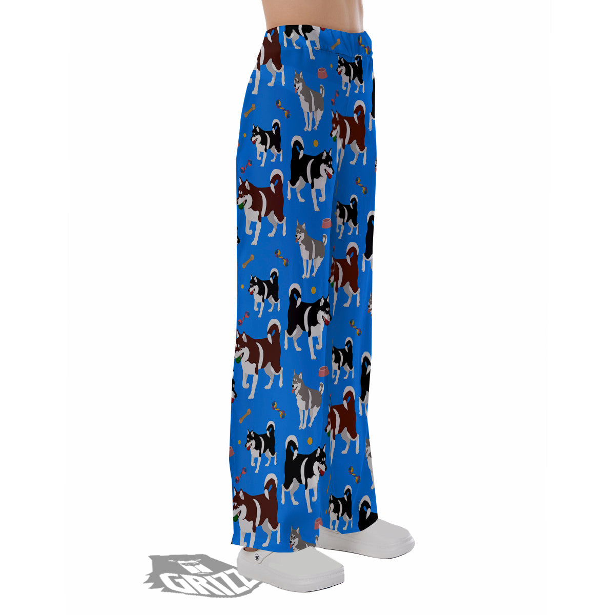 Alaskan Malamute Print Pattern Pajama Pants-grizzshop