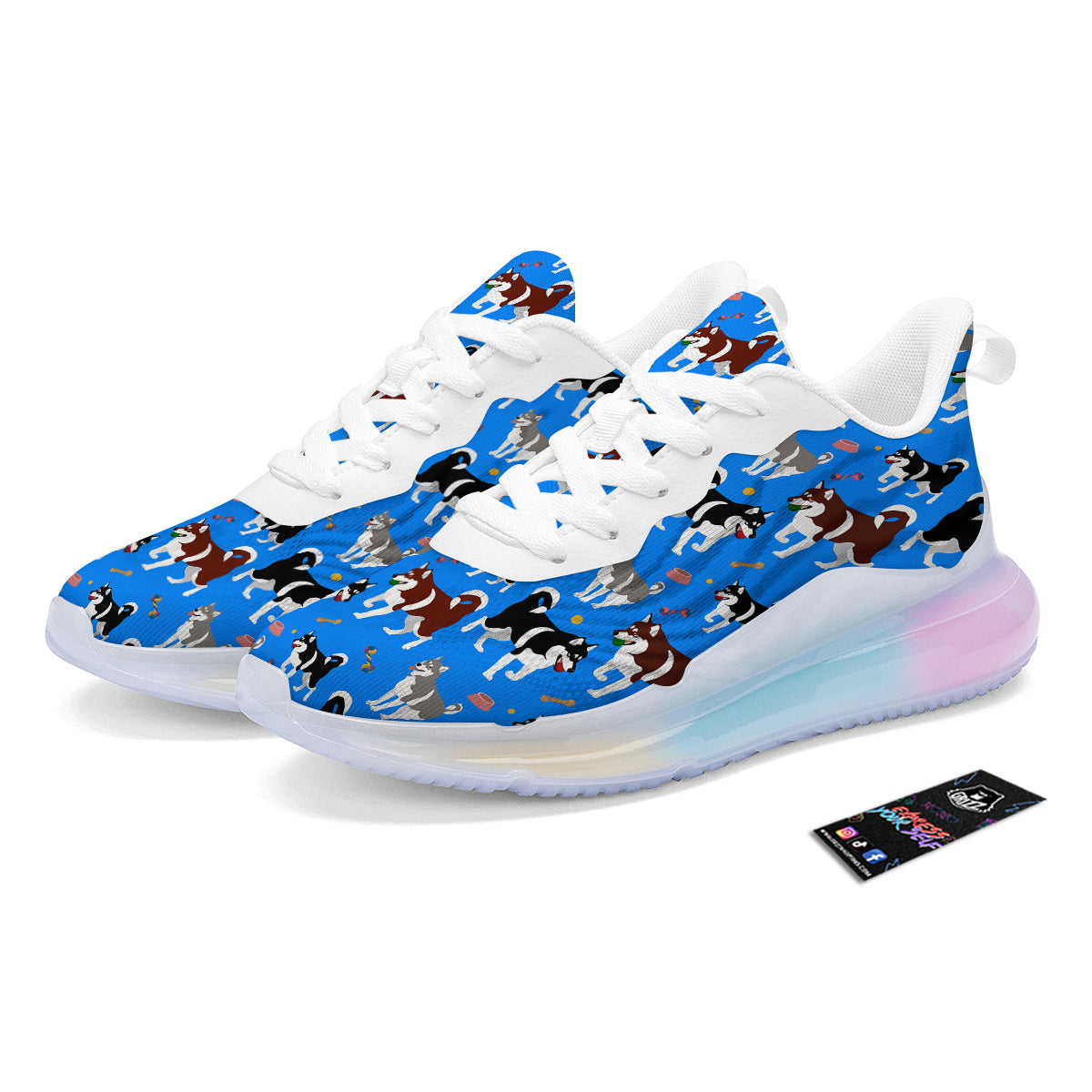 Alaskan Malamute Print Pattern Running Sneakers-grizzshop