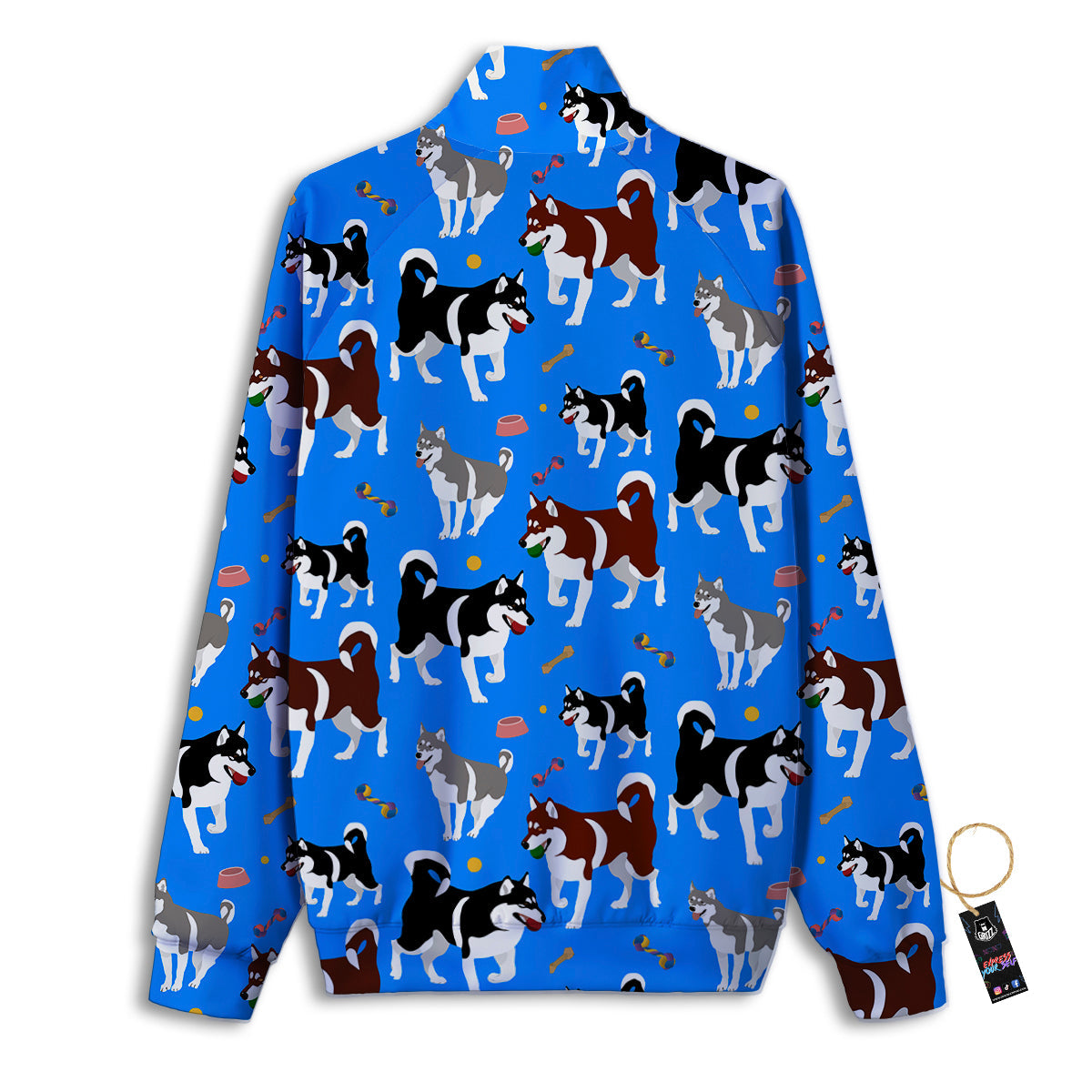 Alaskan Malamute Print Pattern Track Jacket-grizzshop