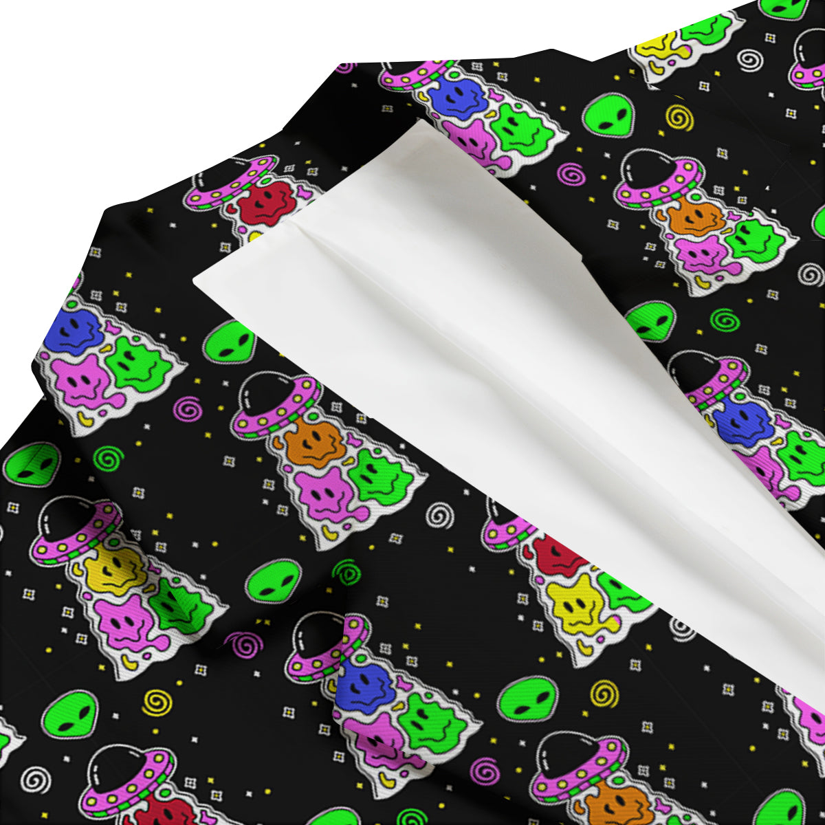 Alien And UFO Trippy Print Pattern Men's Blazer-grizzshop