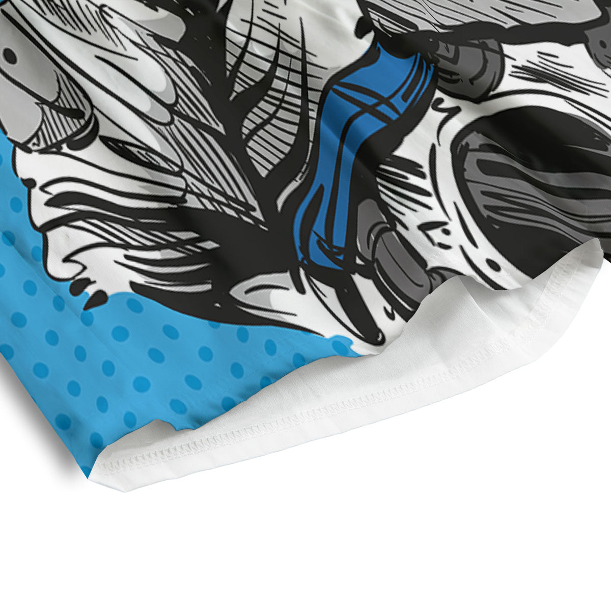 Alien Cat Astronaut Print Men's Athletic Shorts