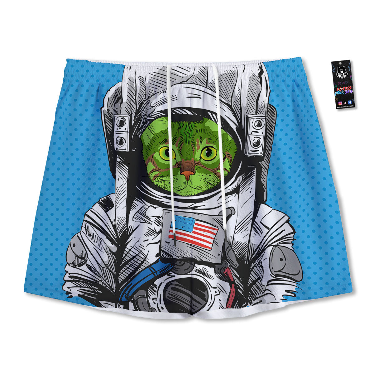 Argyle Black And Grey Print Pattern Mesh Shorts