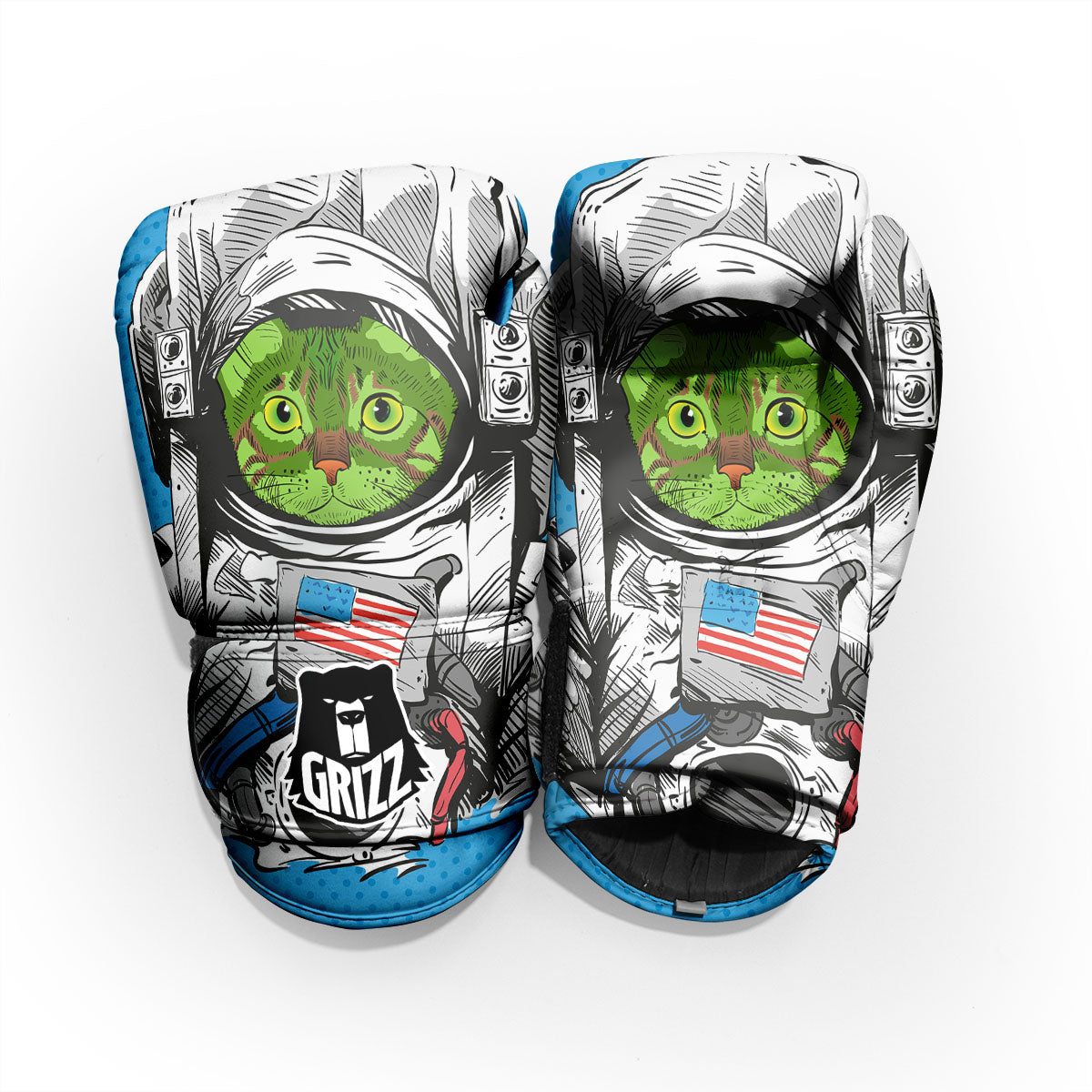 Alien Cat Astronaut Print Pro Boxing Glove
