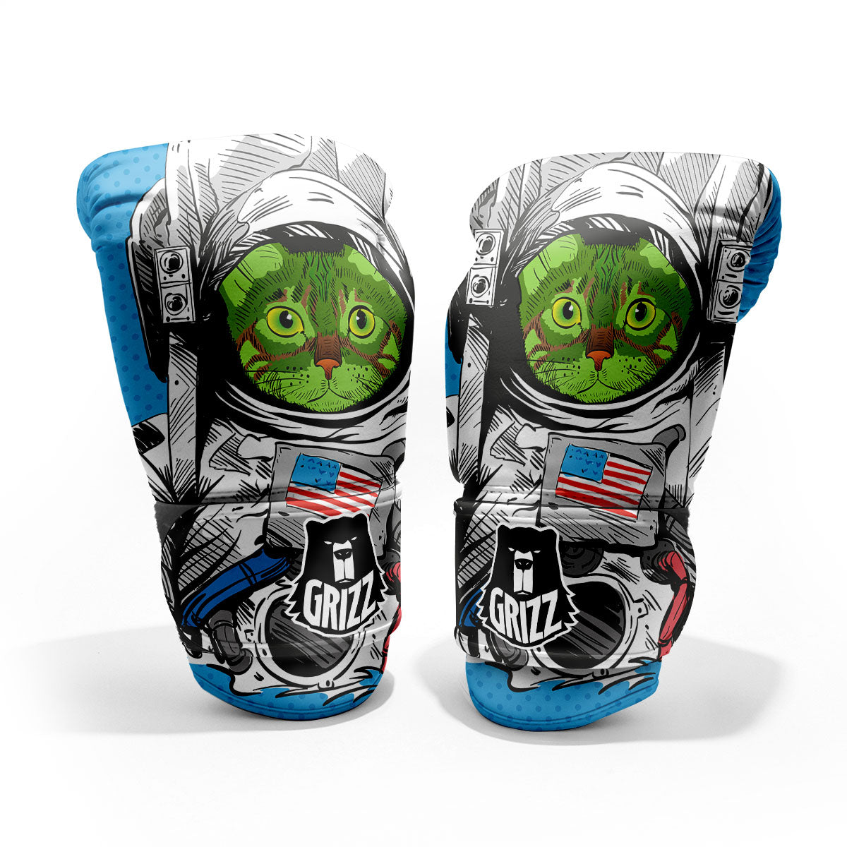 Alien Cat Astronaut Print Pro Boxing Glove