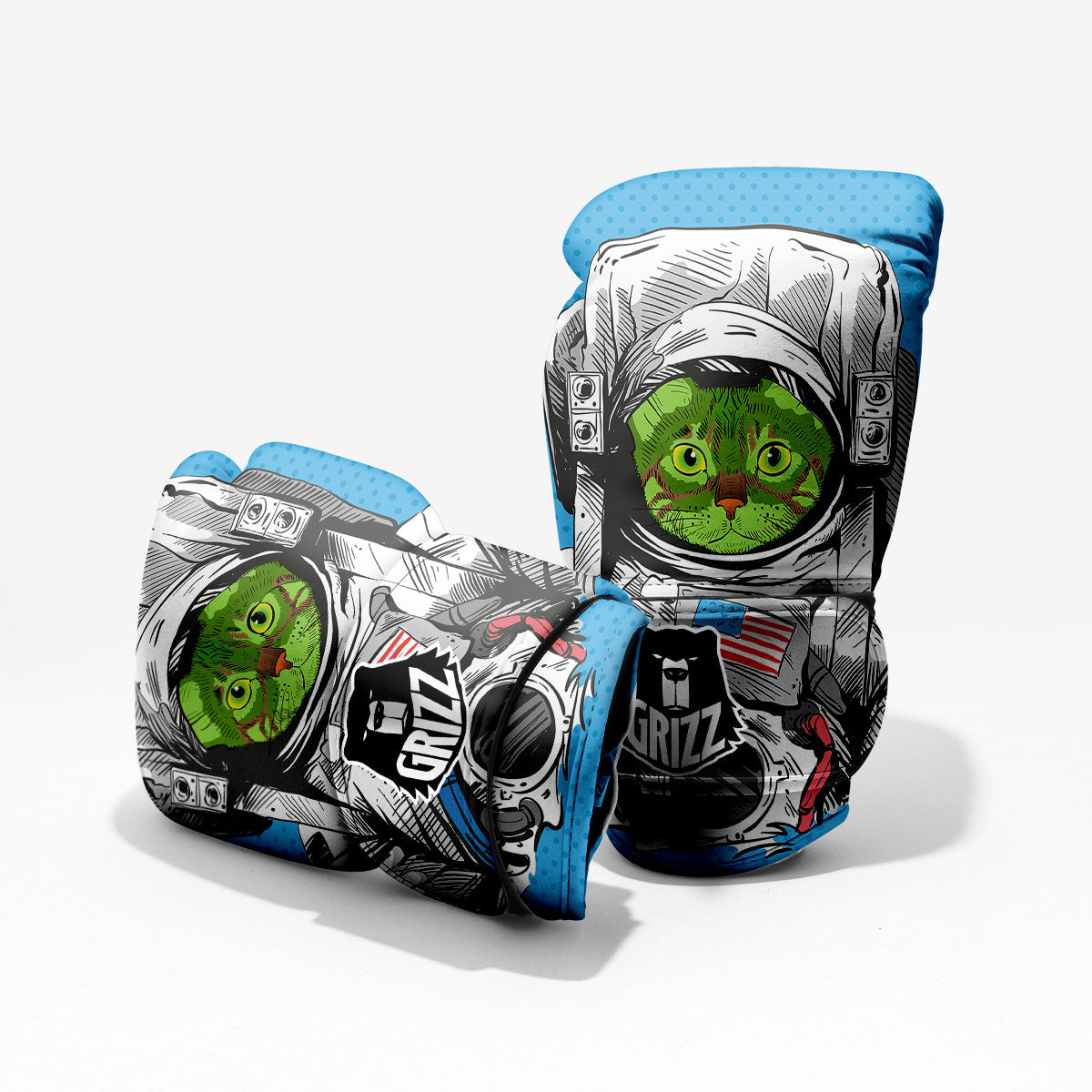 Alien Cat Astronaut Print Pro Boxing Glove