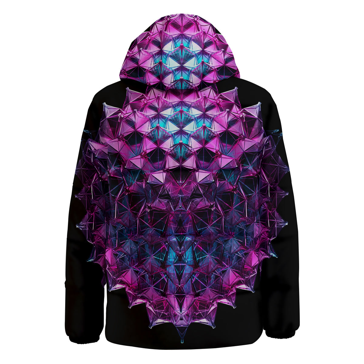 Alien Crystal Diamond Flower Print Down Jacket-grizzshop