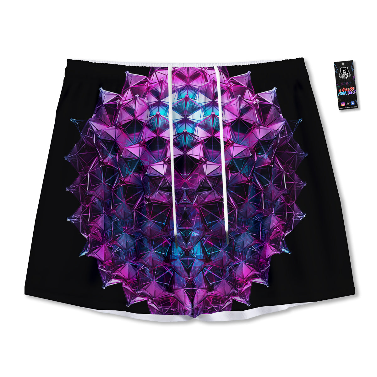 Blood Flowing Red Print Mesh Shorts