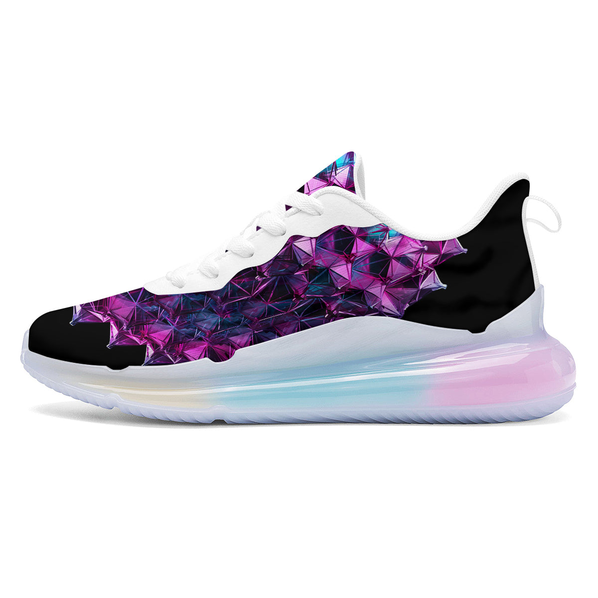 Alien Crystal Diamond Flower Print Running Sneakers-grizzshop