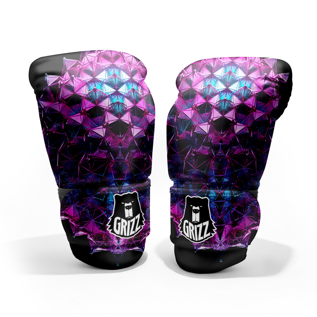 Alien Crystal Diamond Flower Print Sparring Gloves-grizzshop