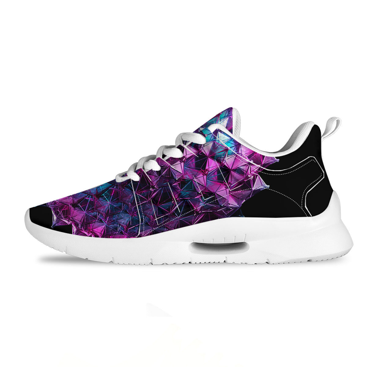 Alien Crystal Diamond Flower Print Tennis Shoes-grizzshop