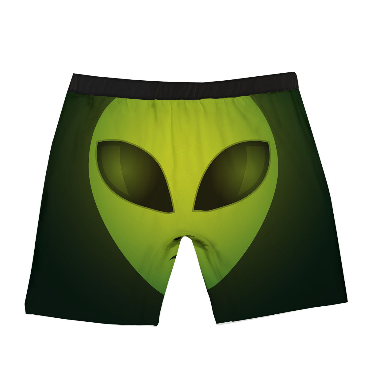 Alien Face Green Print Boxer Briefs-grizzshop