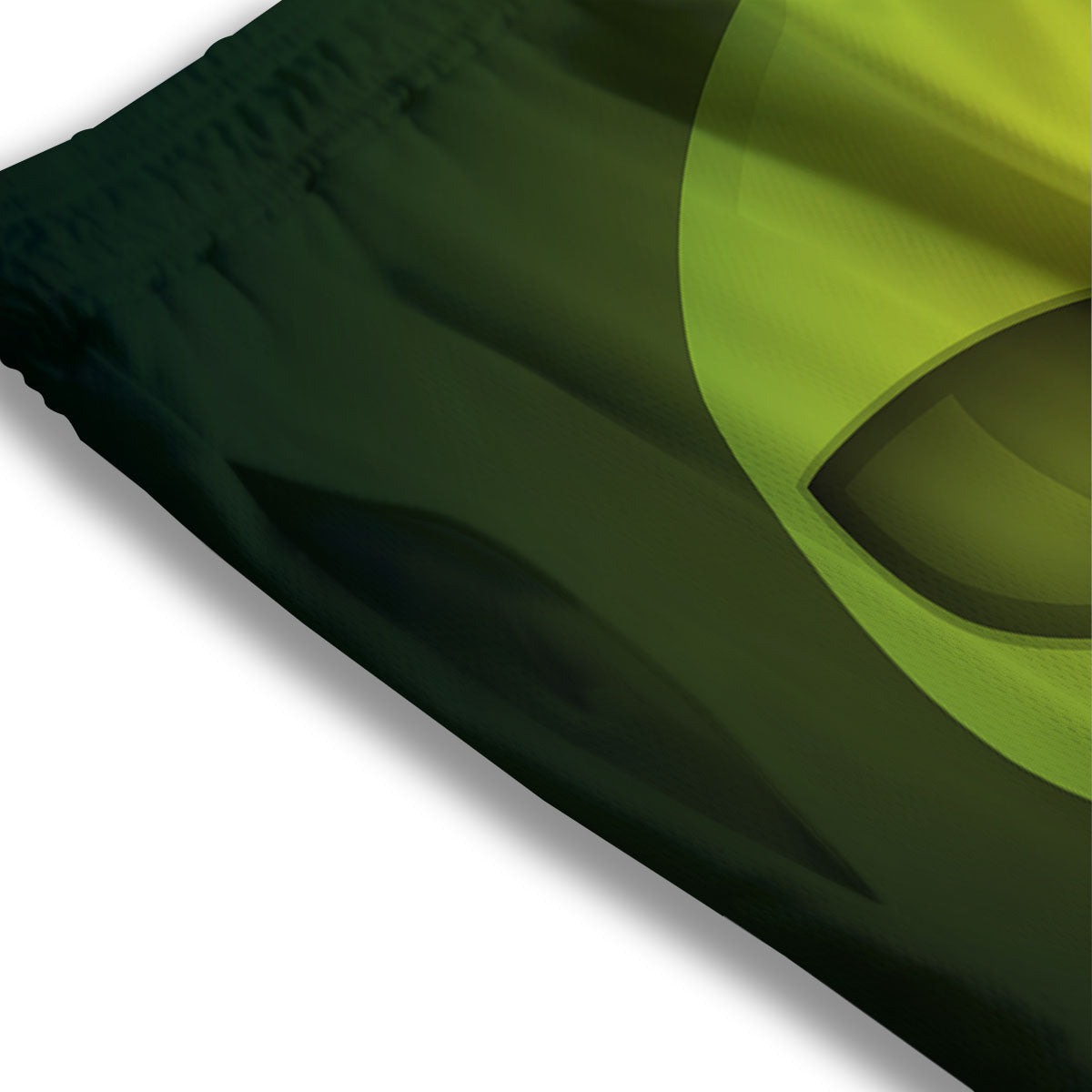 Alien Face Green Print Mesh Shorts