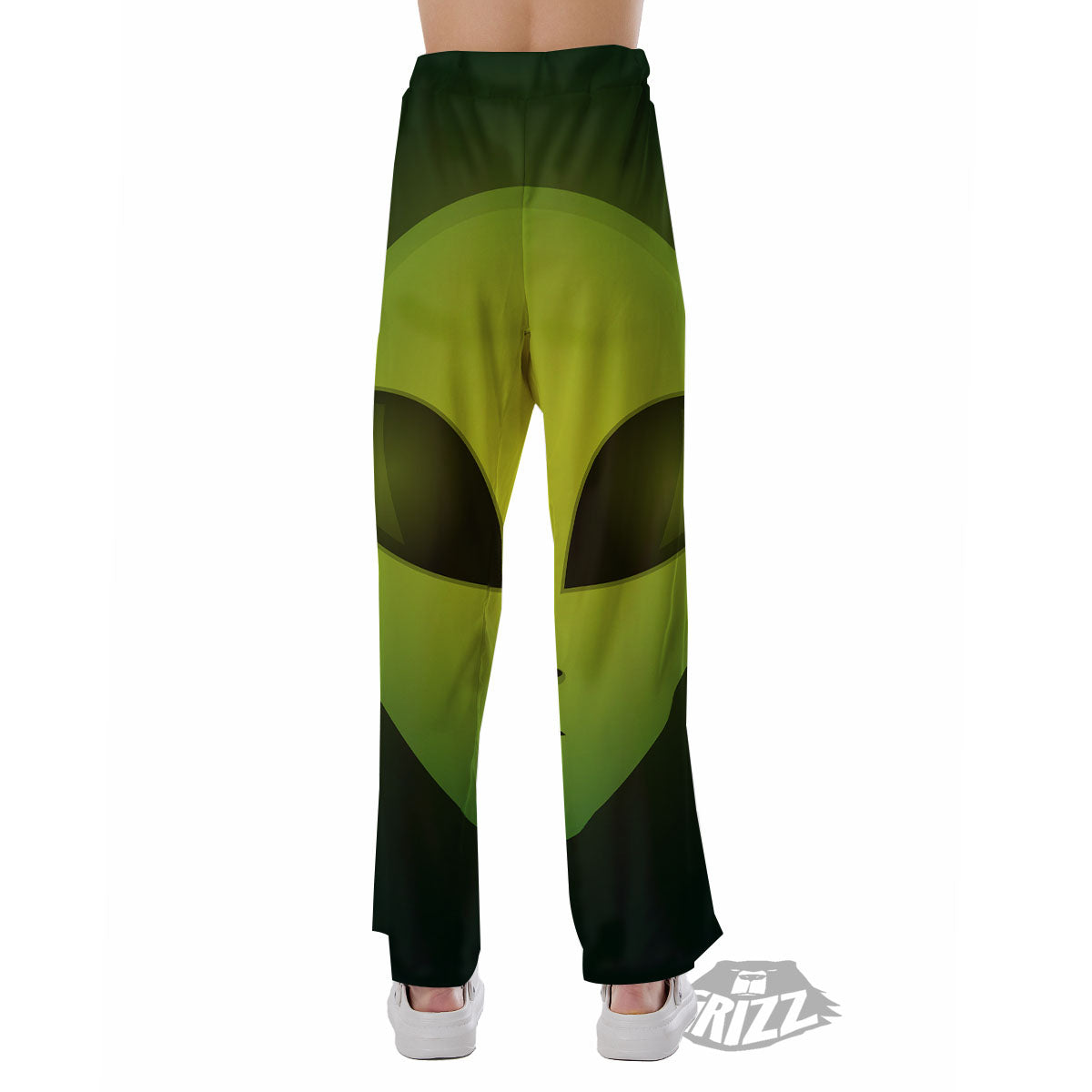 Alien Face Green Print Pajama Pants-grizzshop