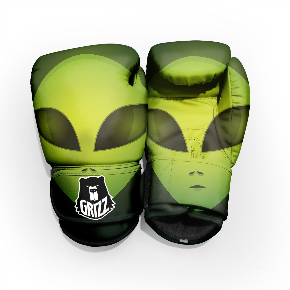 Alien Face Green Print Pro Boxing Glove