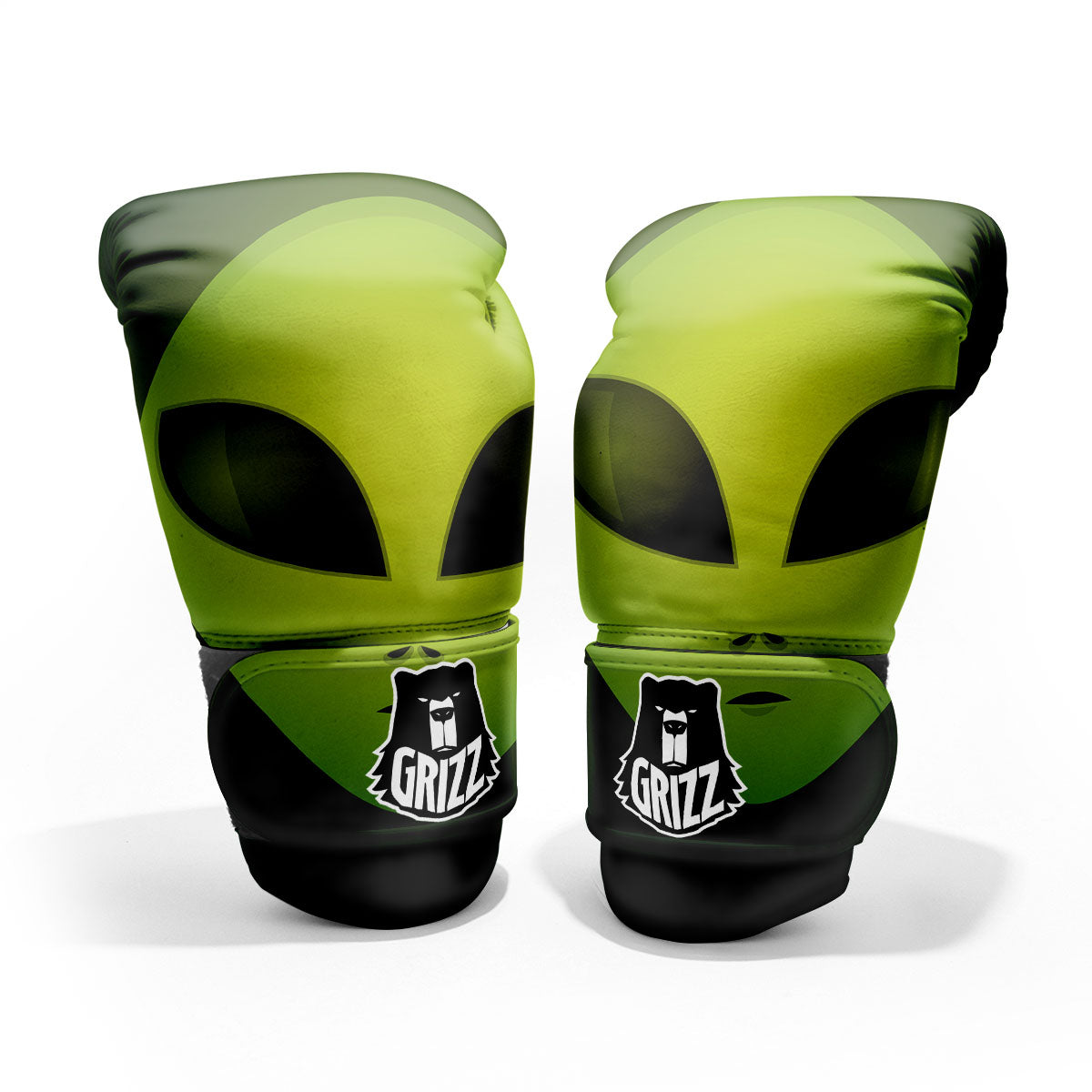 Alien Face Green Print Pro Boxing Glove
