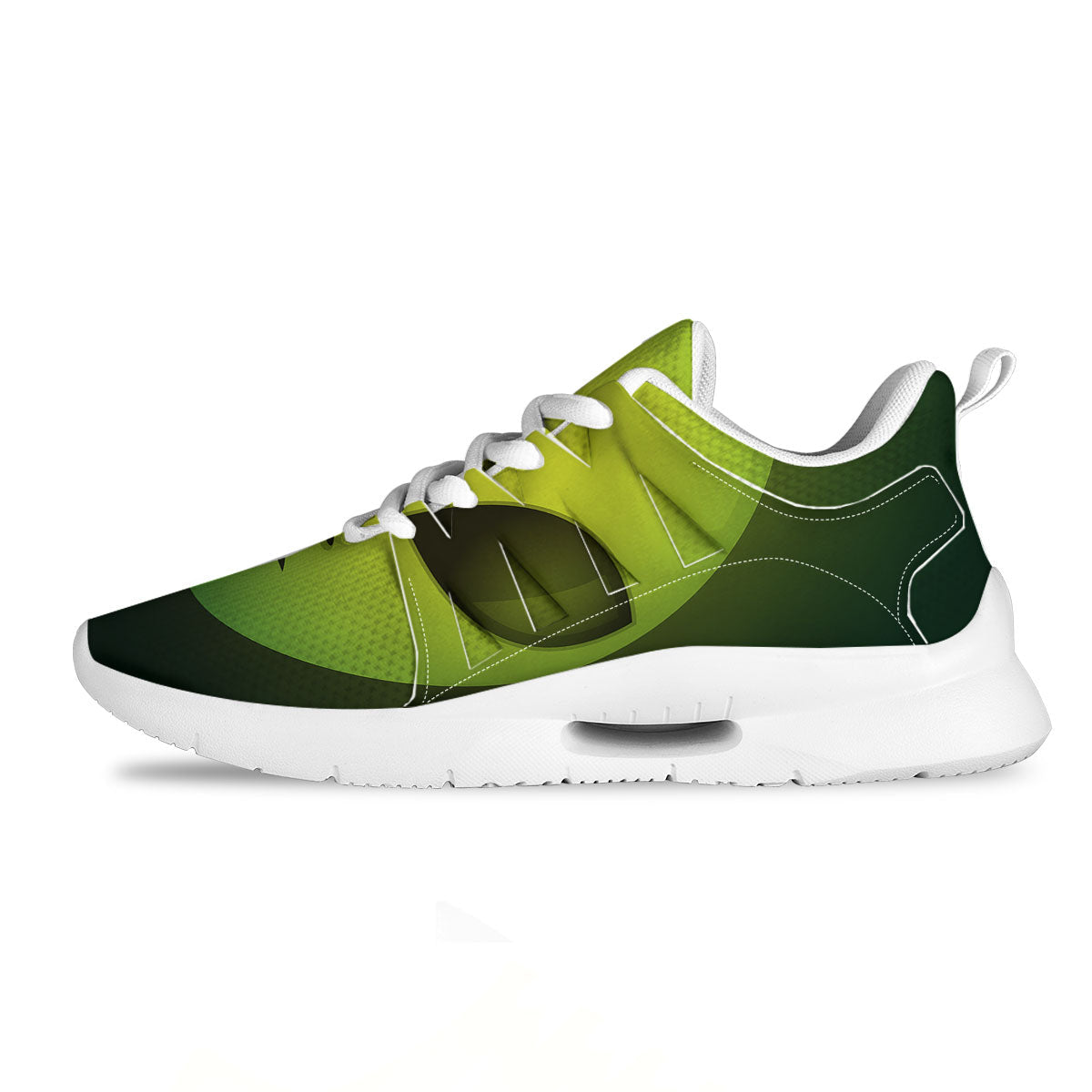 Alien Face Green Print Tennis Shoes-grizzshop
