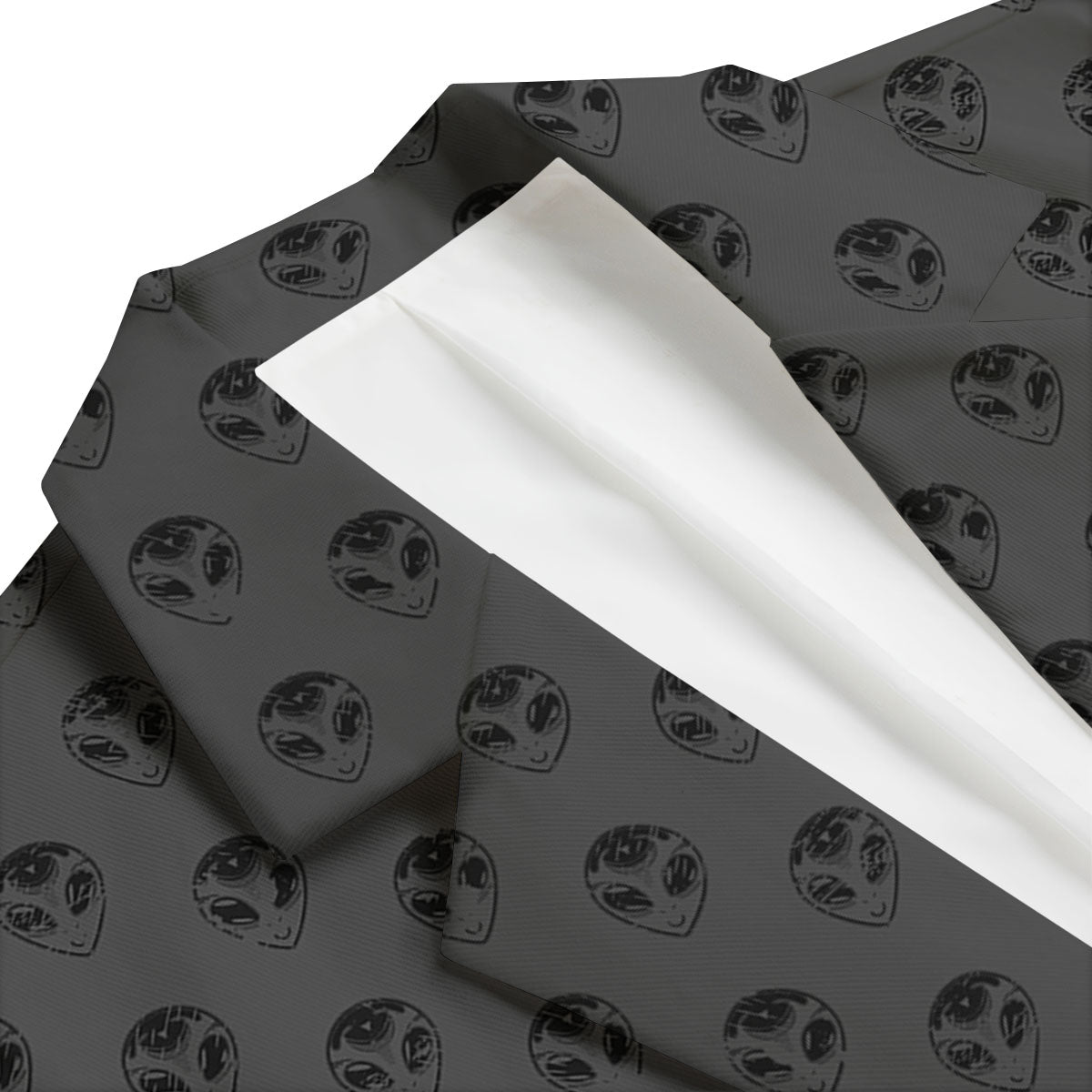 Alien Face Grey Print Pattern Men's Blazer-grizzshop