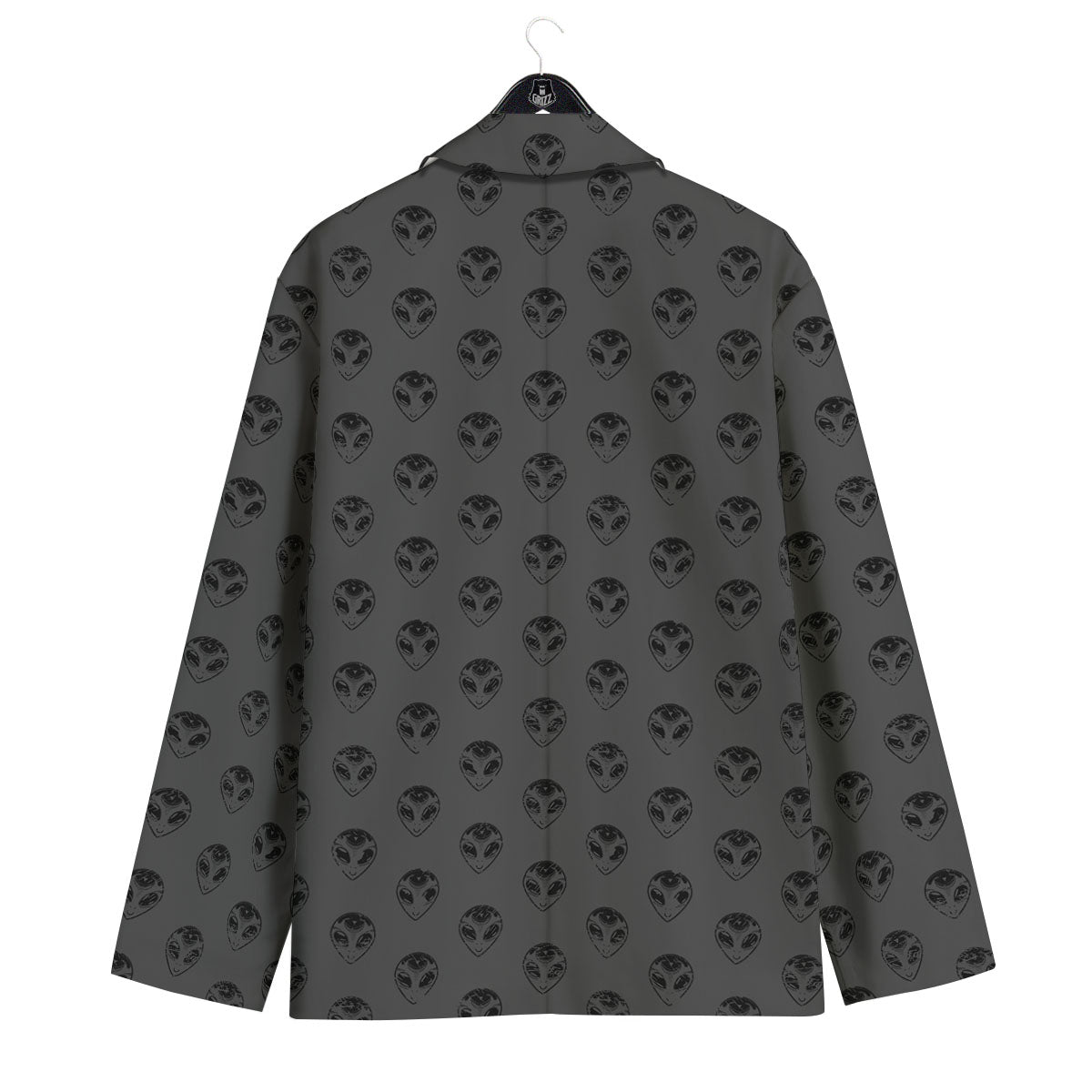 Alien Face Grey Print Pattern Men's Sport Coat-grizzshop