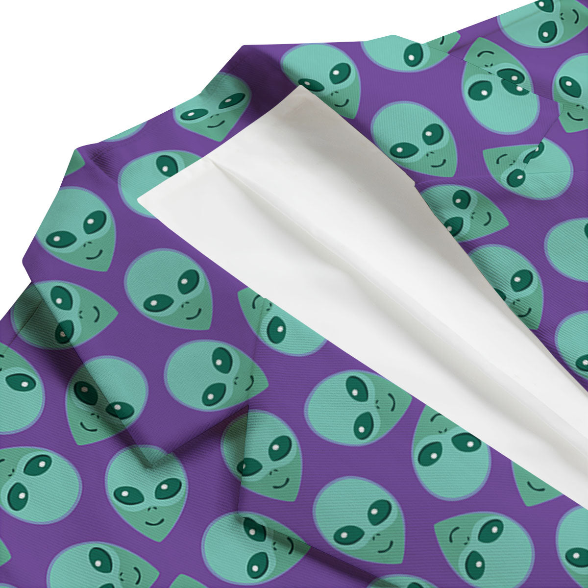 Alien Face Purple Print Pattern Men's Blazer-grizzshop