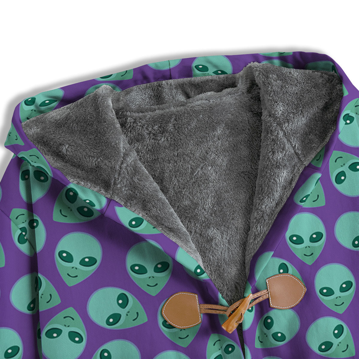 Alien Face Purple Print Pattern Men's Windbreaker Jacket-grizzshop
