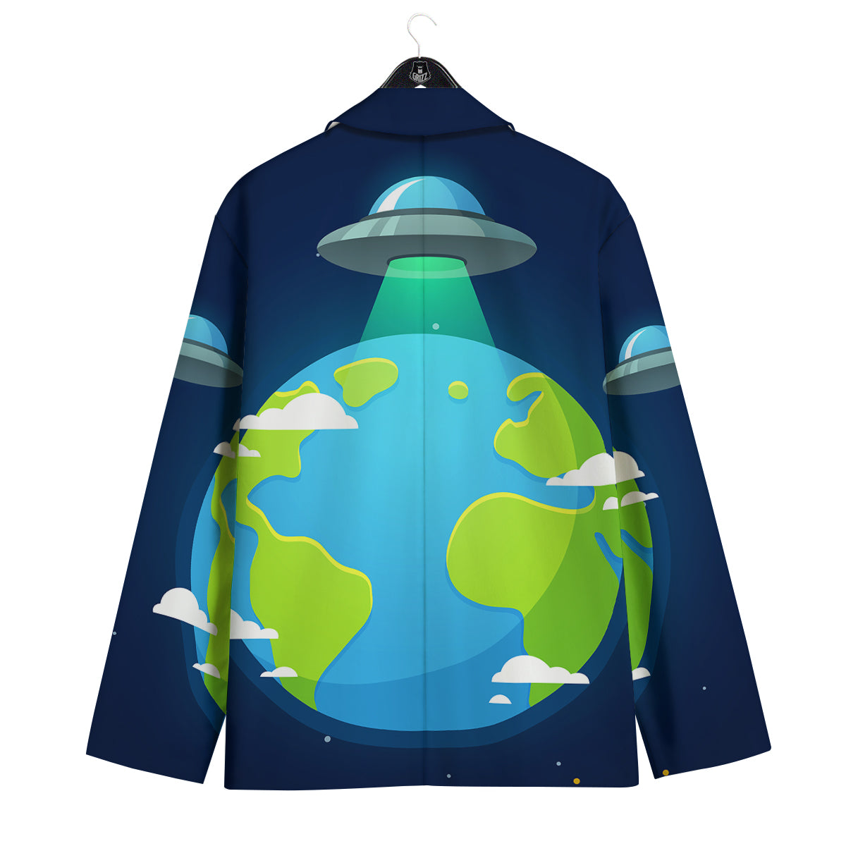 Alien Invasion And Earth Print Men's Sport Coat-grizzshop