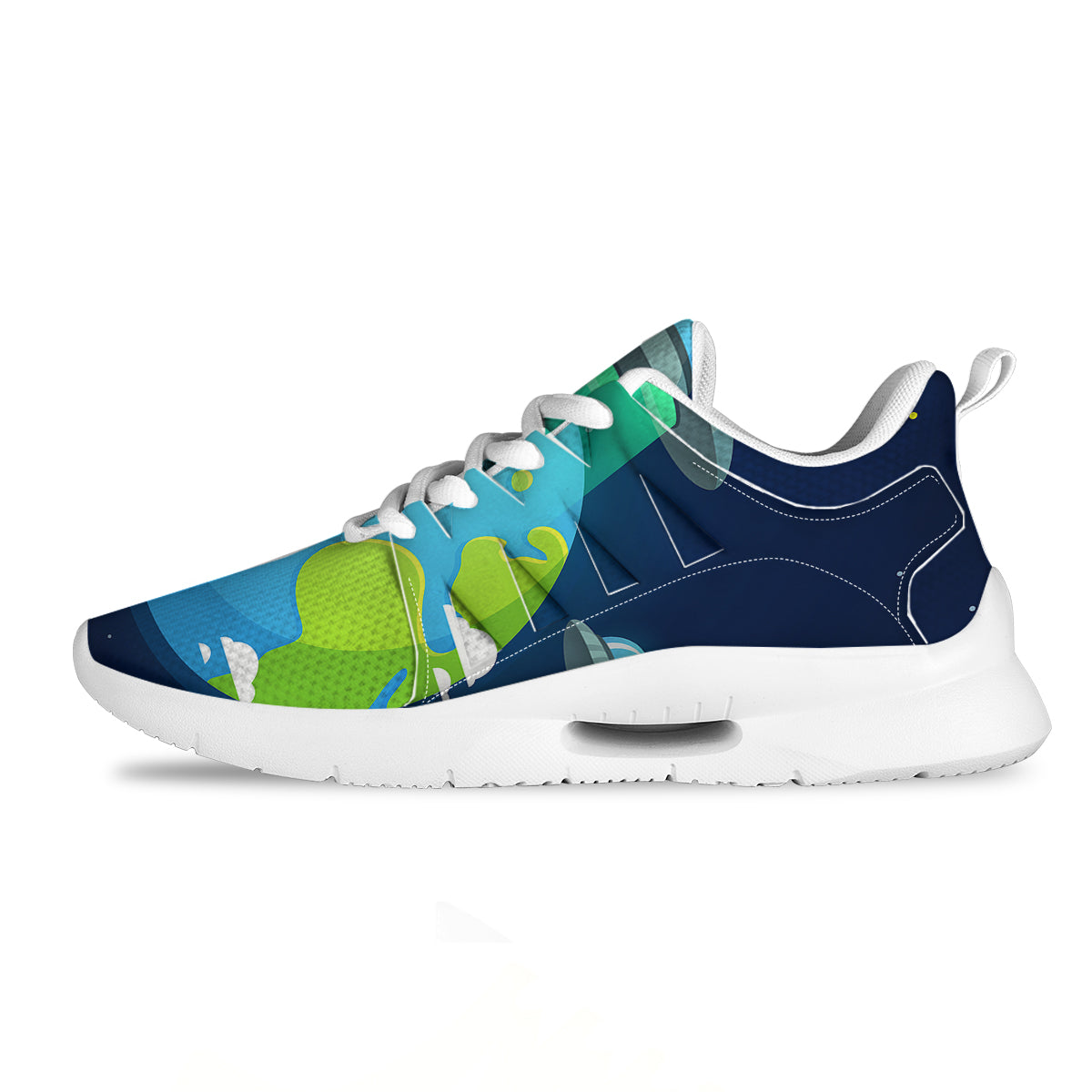 Alien Invasion And Earth Print Tennis Shoes-grizzshop