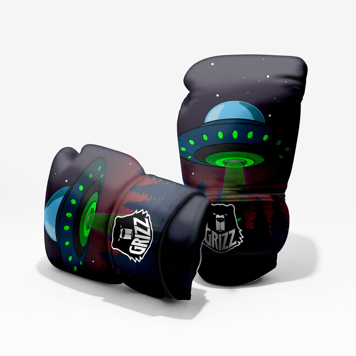 Alien Invasion On Earth Print Pro Boxing Glove