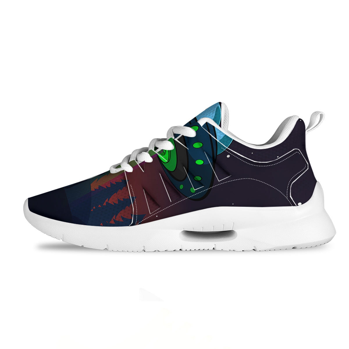 Alien Invasion On Earth Print Tennis Shoes-grizzshop