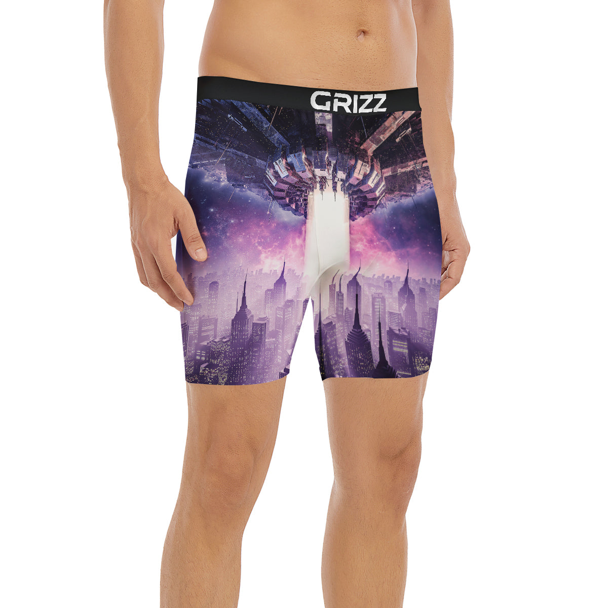 Alien Invasion Print Boxer Briefs-grizzshop