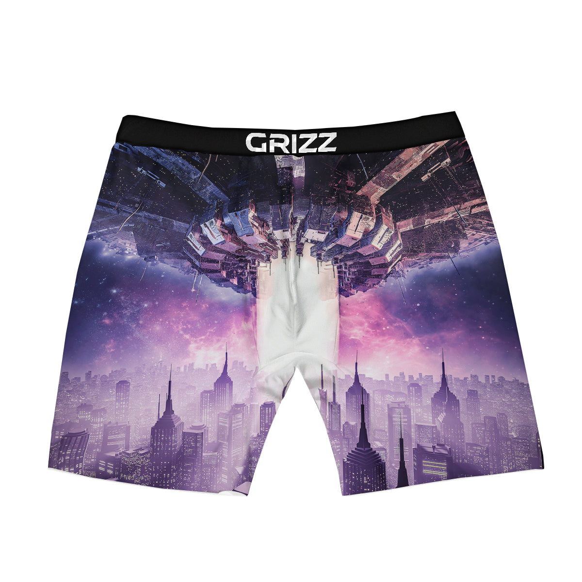 Alien Invasion Print Boxer Briefs-grizzshop