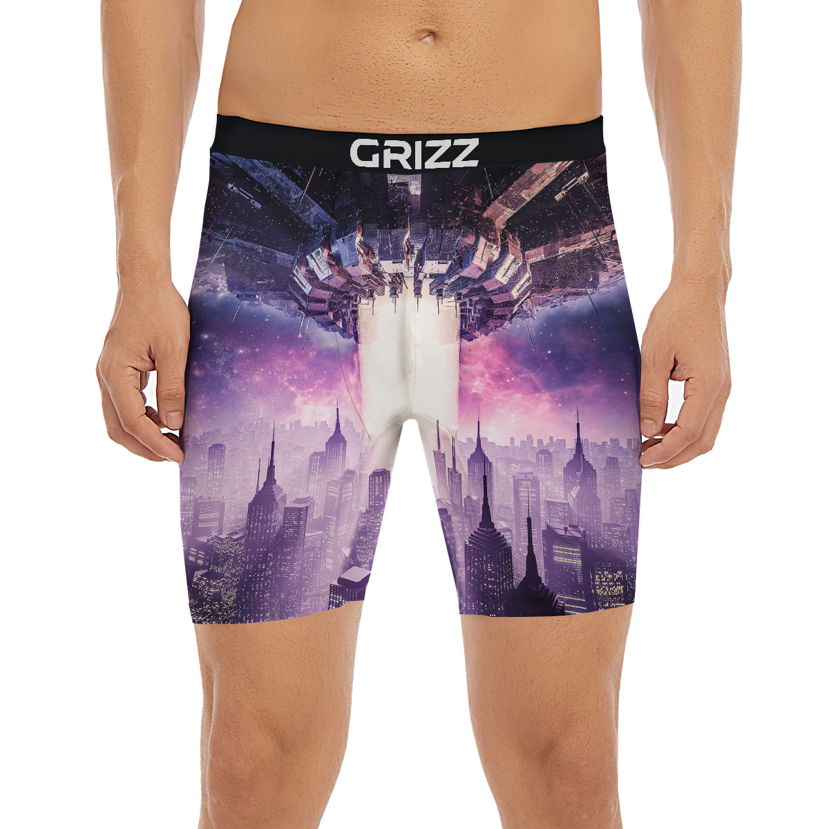 Alien Invasion Print Boxer Briefs-grizzshop