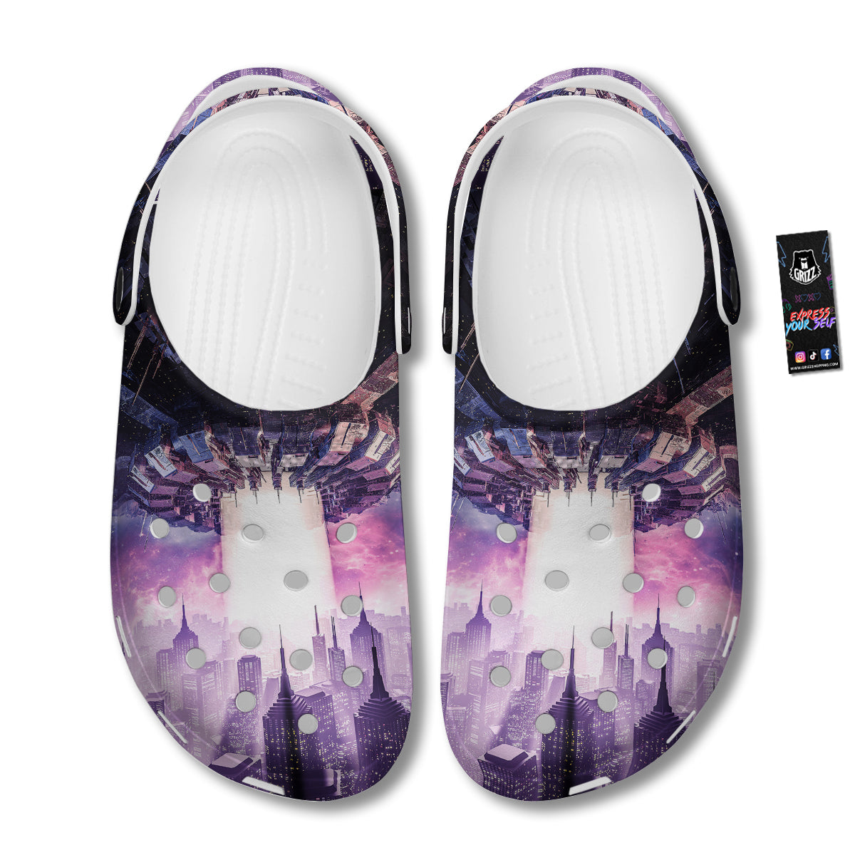 Alien Invasion Print Clog-grizzshop