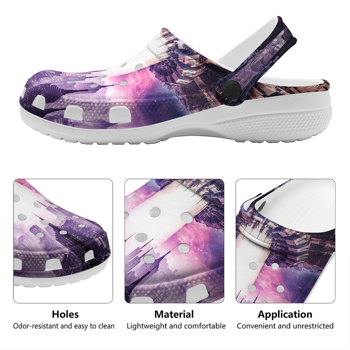 Alien Invasion Print Clog-grizzshop