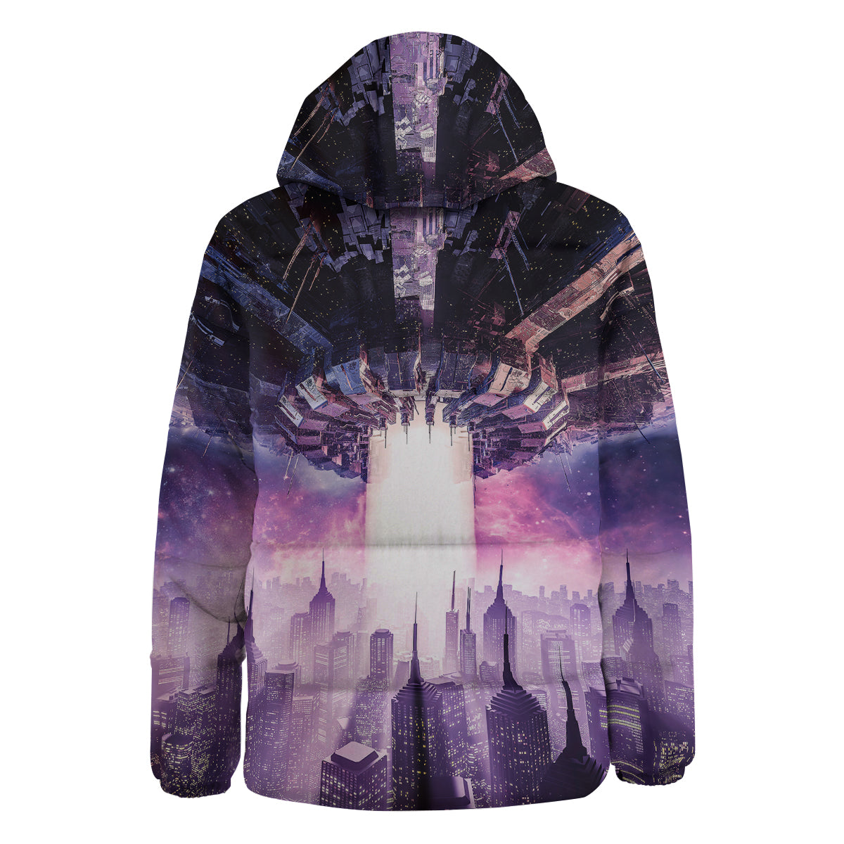 Alien Invasion Print Down Jacket-grizzshop