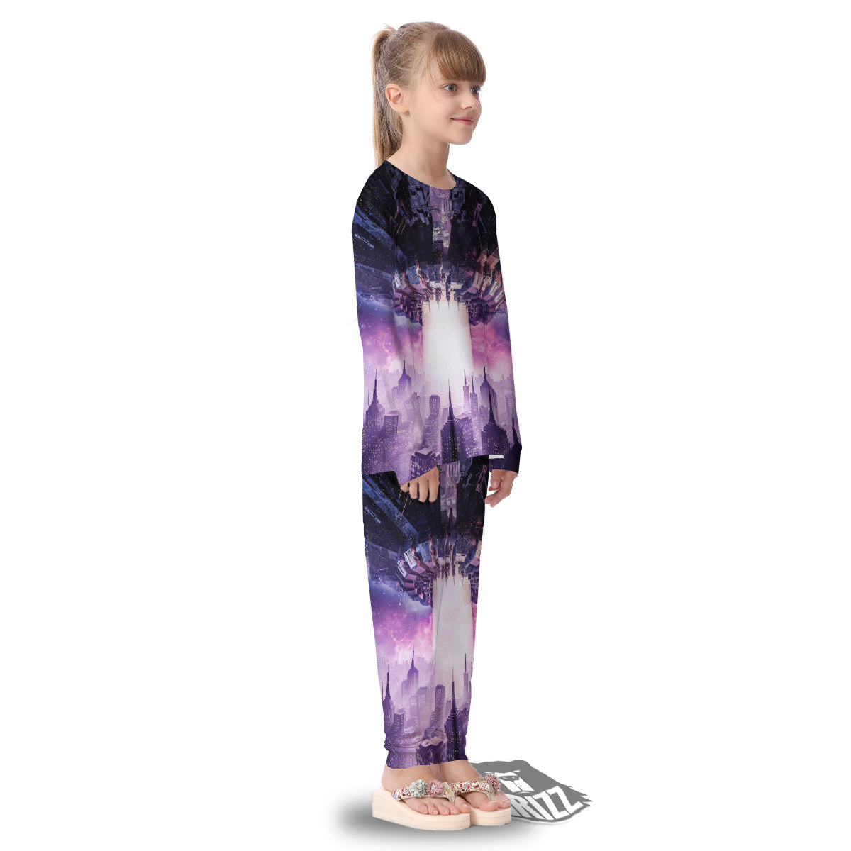 Alien Invasion Print Kid's Pajamas-grizzshop