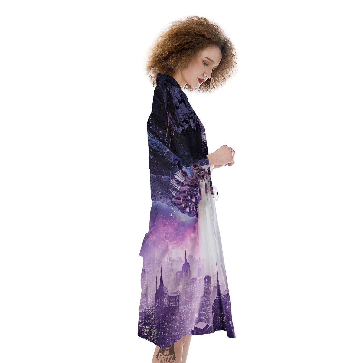 Alien Invasion Print Kimono-grizzshop