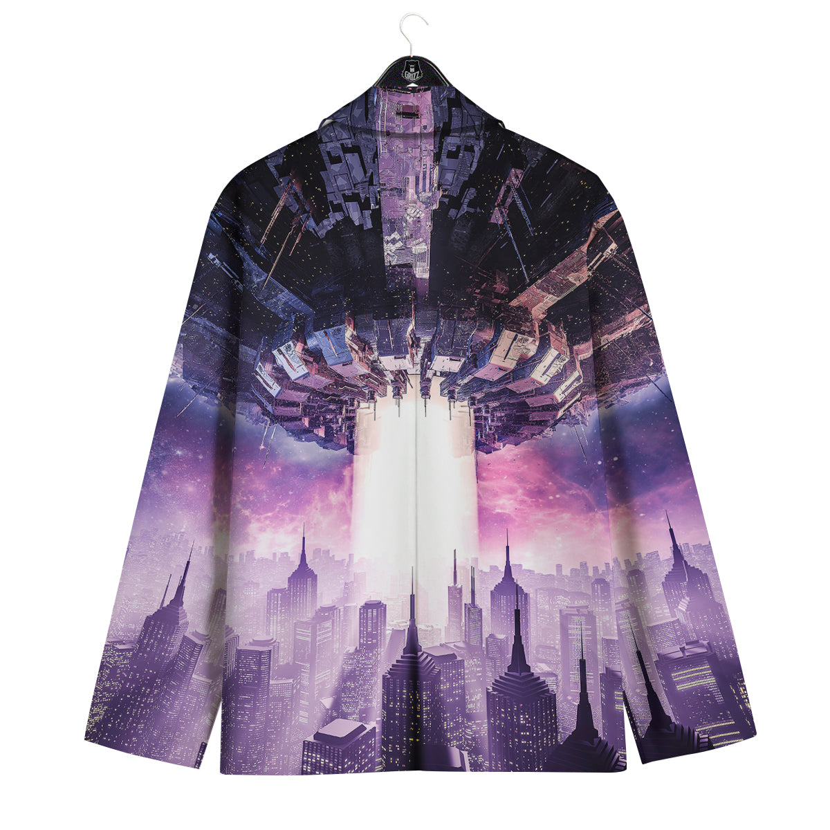 Alien Invasion Print Men's Sport Coat-grizzshop