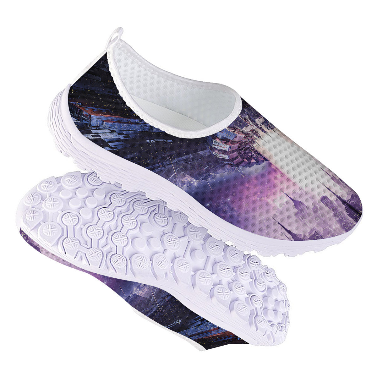 Alien Invasion Print Nurse Shoes-grizzshop