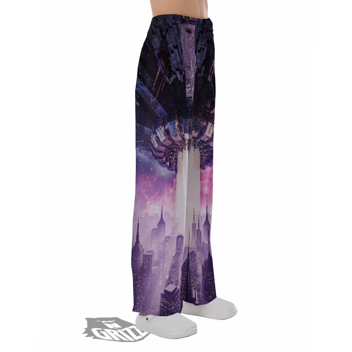 Alien Invasion Print Pajama Pants-grizzshop