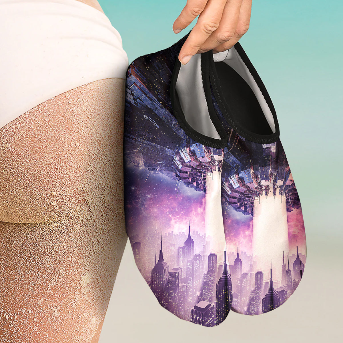 Alien Invasion Print Water Shoes-grizzshop